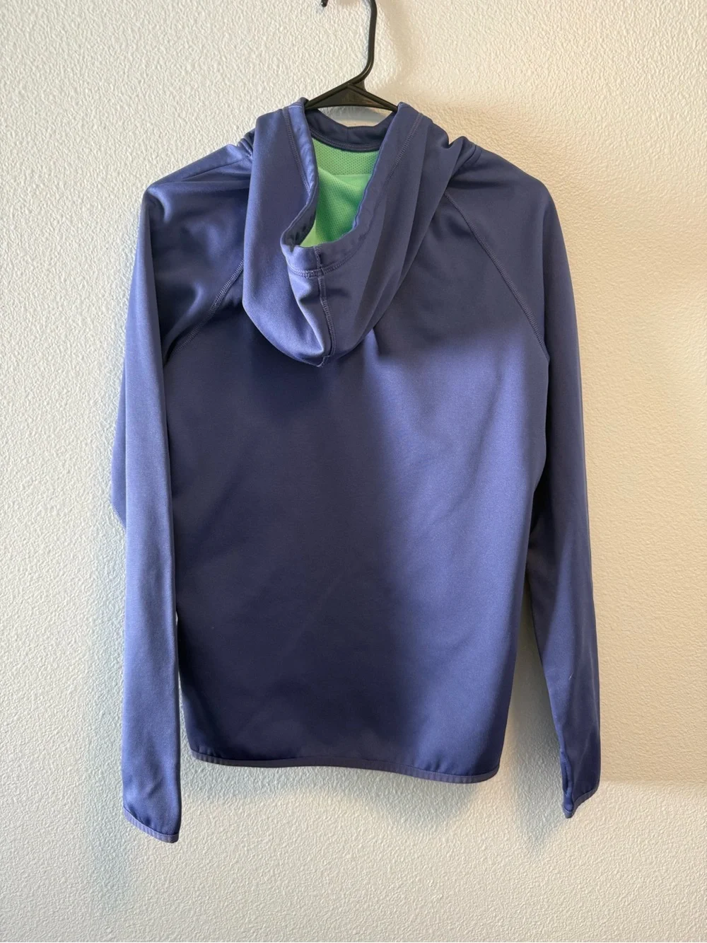 Nike Women’s Purple Hooded Pullover with Iridescent Swoosh